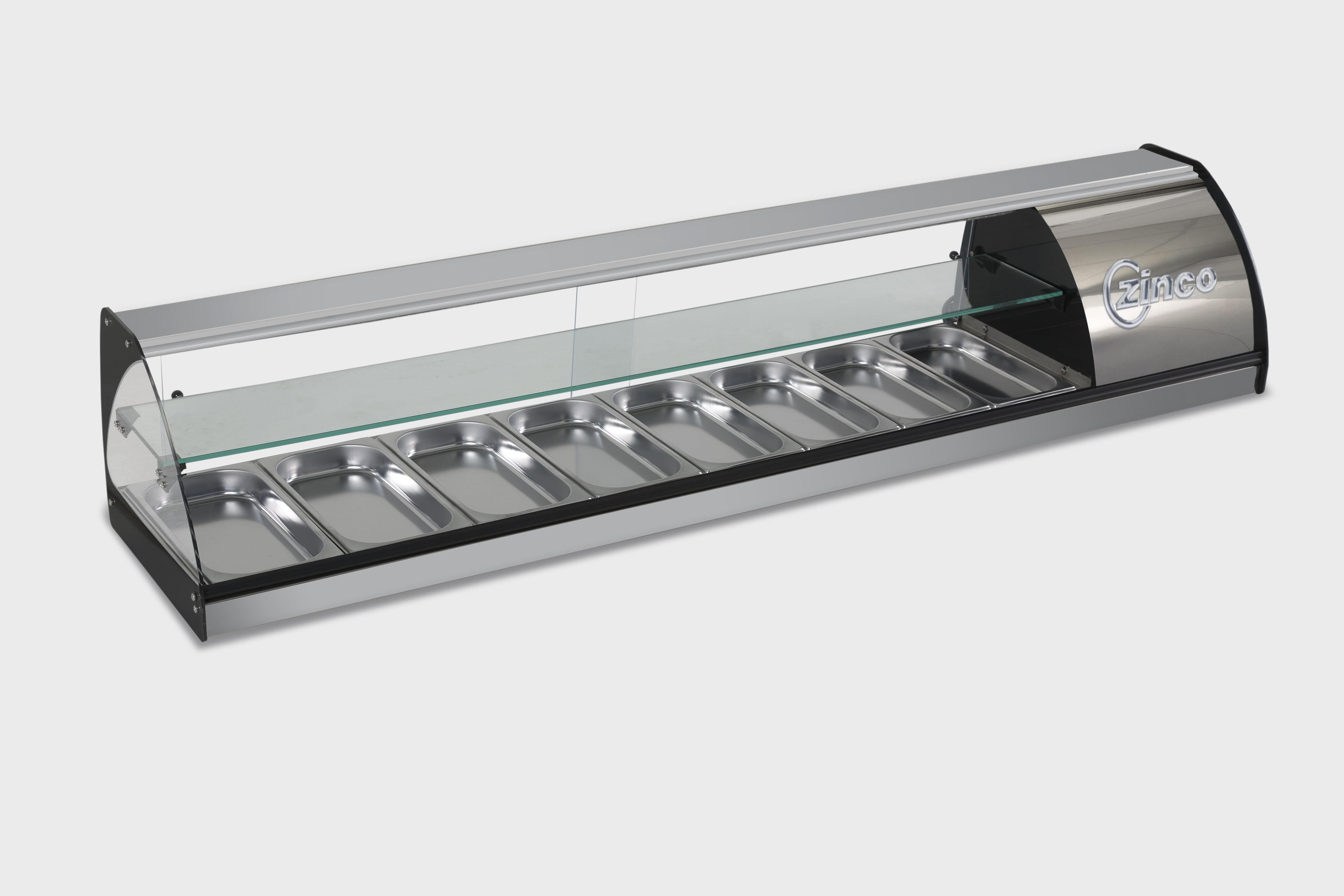 VC8/2L LED   COLD TAPAS   DOUBLE EXHIBITOR SHOWCASE WITH SHELF