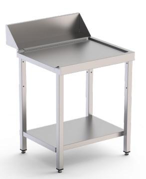 MS4.110 MESA 4PATAS+ESTANTE CON PETO PARA CUPULA