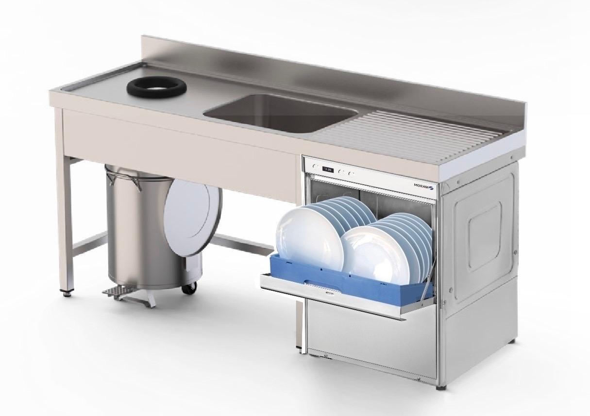 FREGADERO 1C+1E DCHA+DESBARASE SX C/P 180*70*85