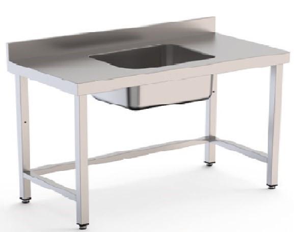 MESA CHEF INOX GRANITA DE PREPARACION 700 SIN ESTANTE 260*70*85