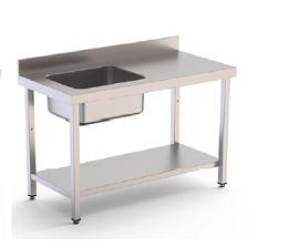 MESA CHEF CUBA SX INOX GRANITA PREPARACIÓN 140*70*85