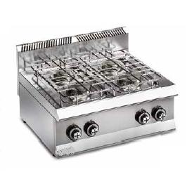 6UCBG04  INOX 4F COCINA GAS TOP  SERIE  650 UNICO