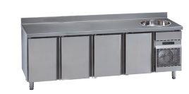 MCG 2500 F TABLE GN AVEC ÉVIER ET 4 PORTES (+)